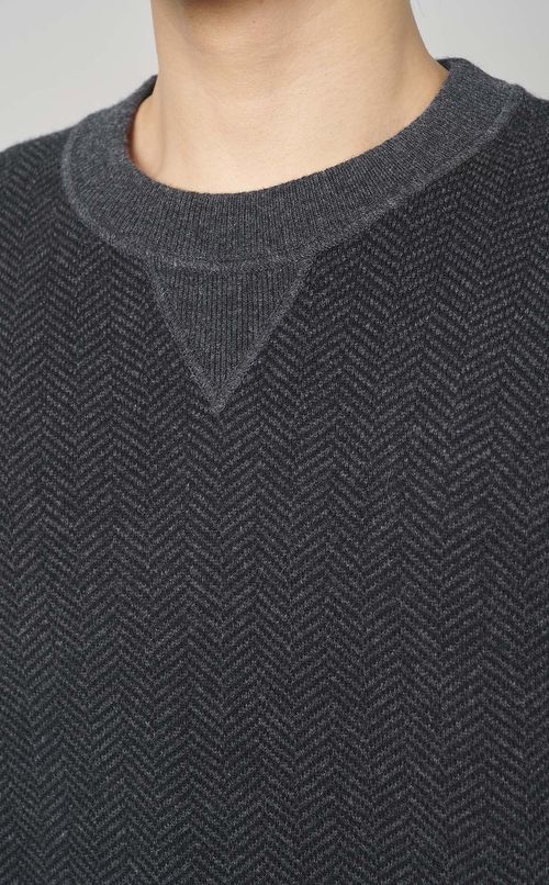ウールヘリンボーンプルオーバー