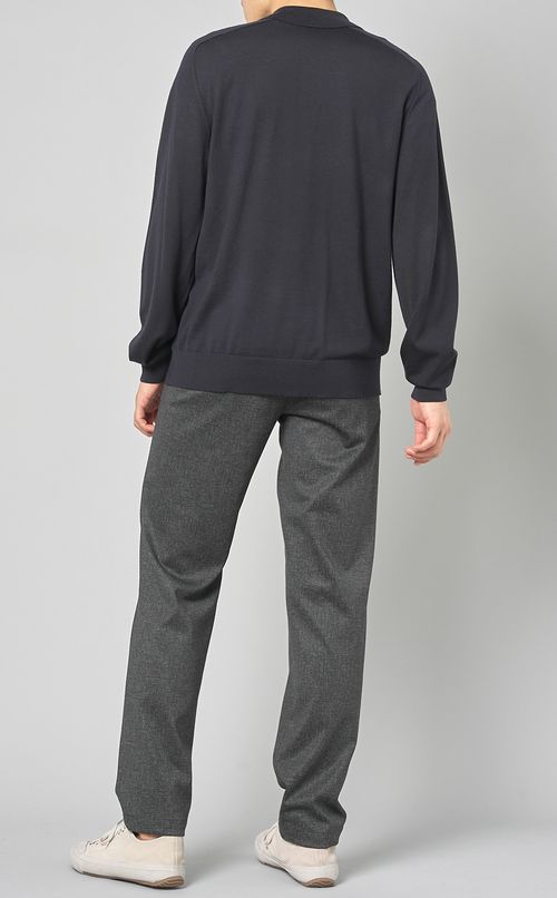 ロングスリーブニットポロシャツ