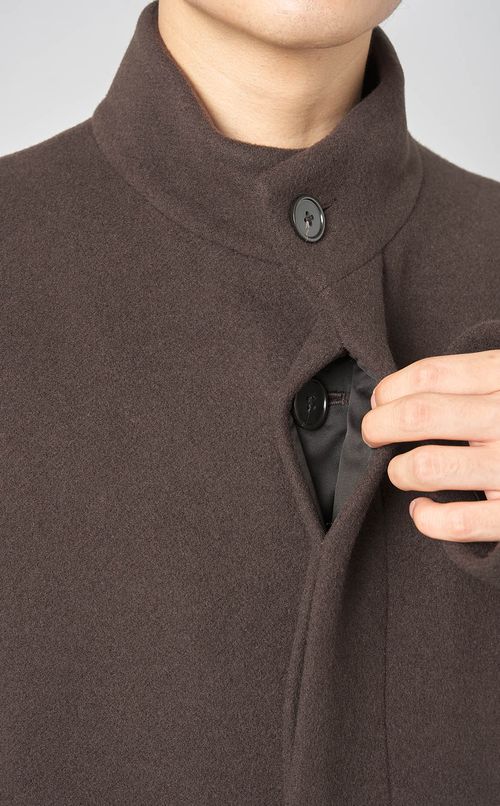 ピュアメルトンスタンドカラーコート