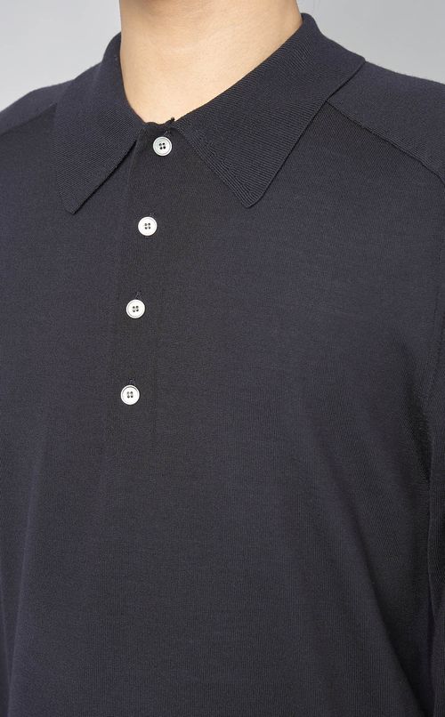 ロングスリーブニットポロシャツ