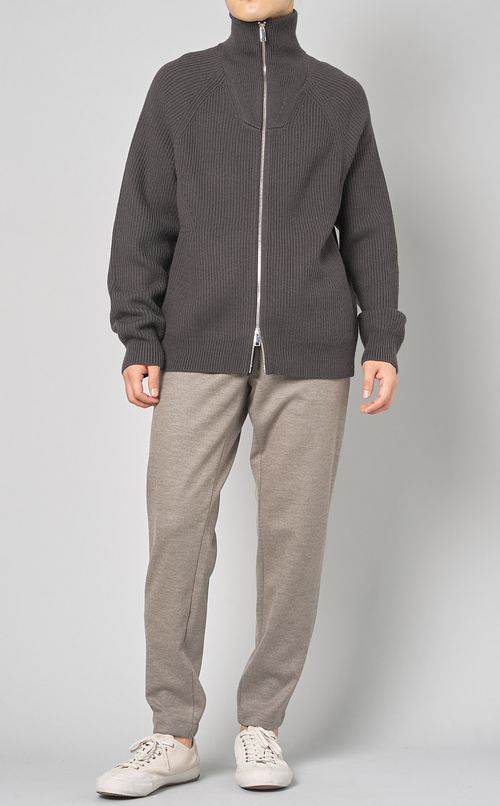 カシミヤフルジップニット