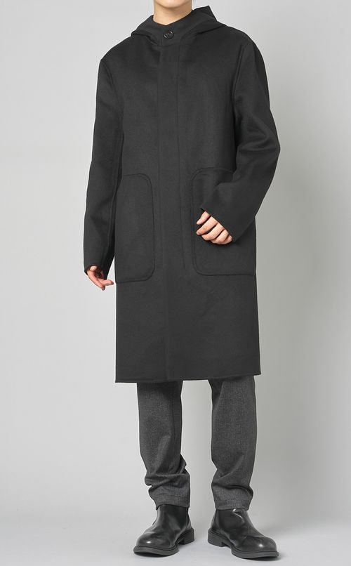 ウールカシミヤフードコート