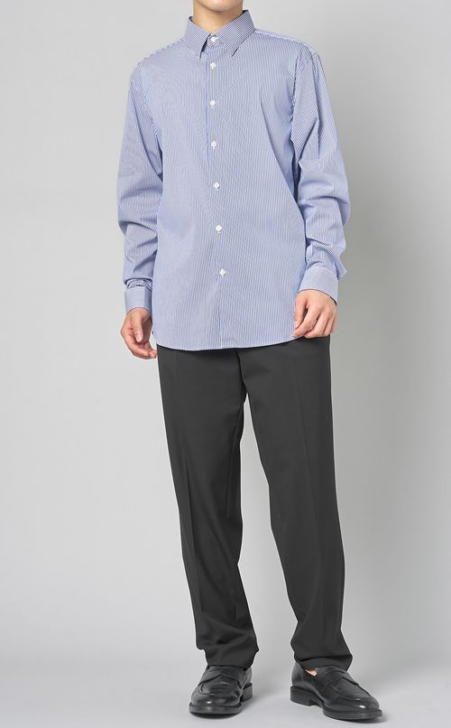 コットンナイロンストライプシャツ