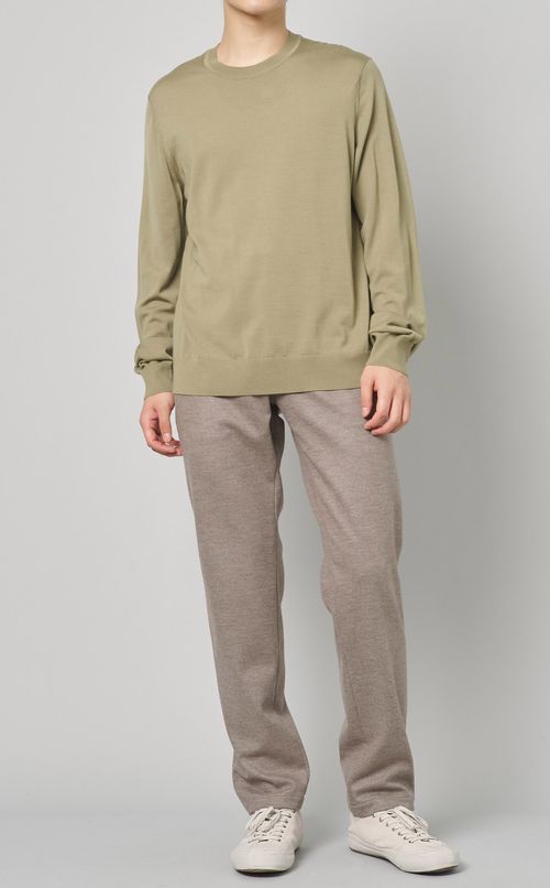 ウールジャージーテーパードパンツ