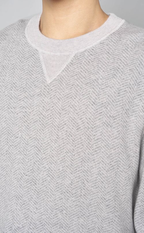 ウールヘリンボーンプルオーバー