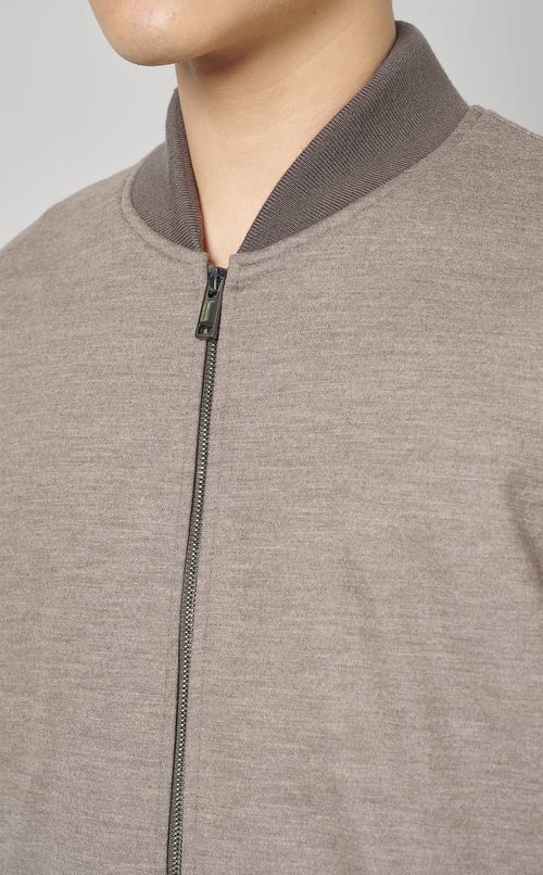 ウールニットフルジップブルゾン