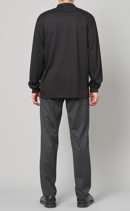 ウールジャージーハイネックカットソー