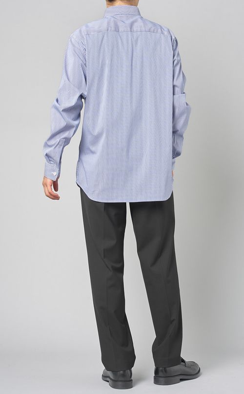 コットンナイロンストライプシャツ