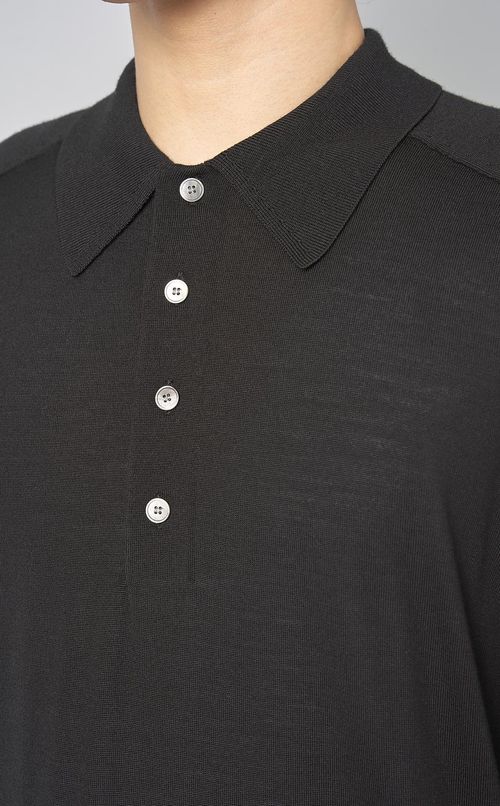 ロングスリーブニットポロシャツ