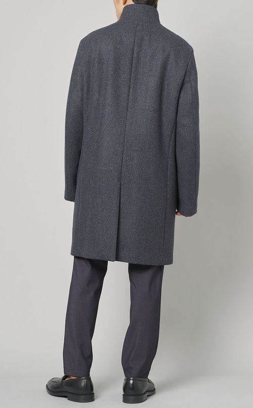 ウールナイロンスタンドカラーコート