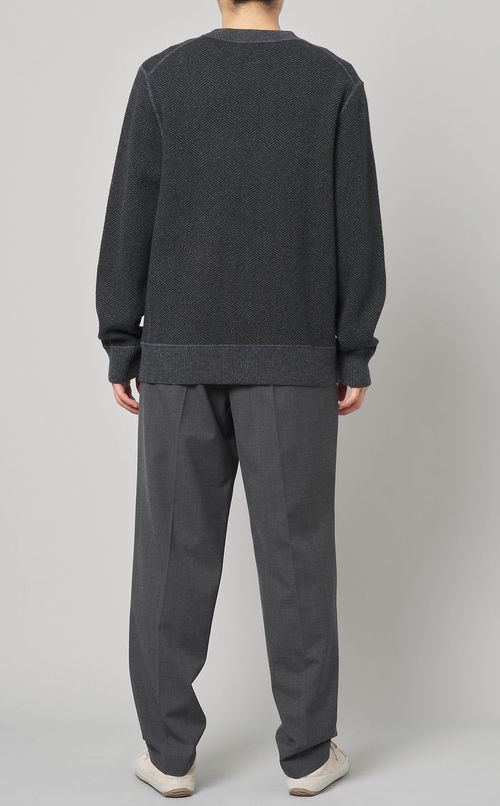 ウールヘリンボーンプルオーバー