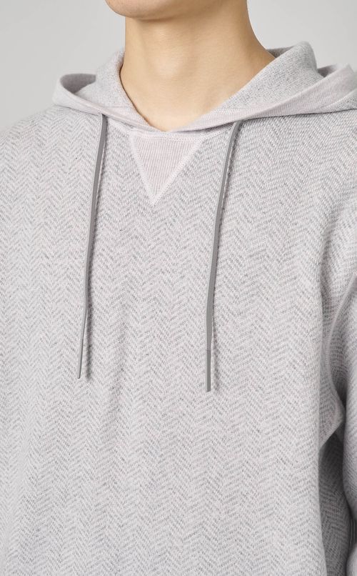 ウールヘリンボーンフーディー