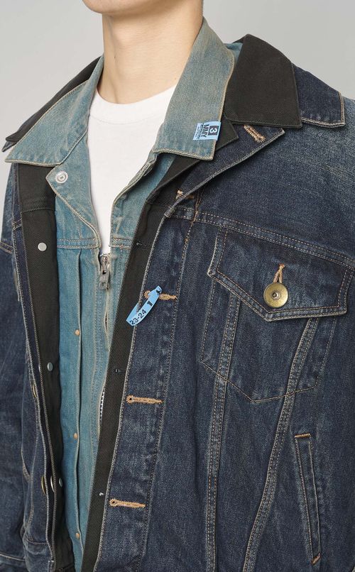 3レイヤードデニムジャケット