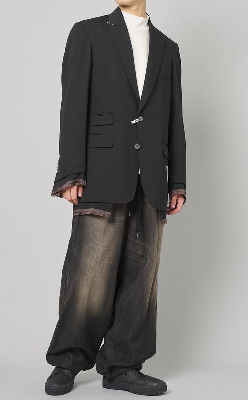 テンセルデニムスーパーワイドパンツ