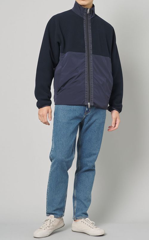 ジップアップコンビフリースブルゾン