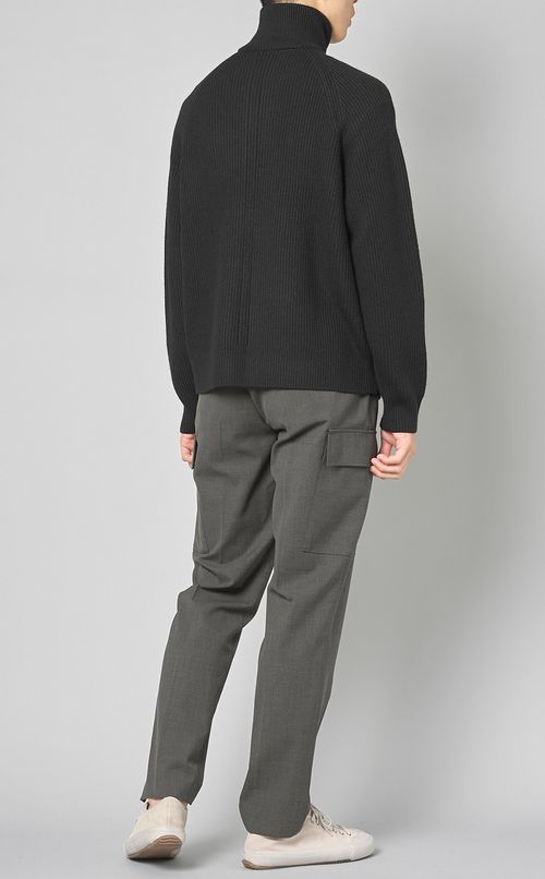 カシミヤフルジップニット