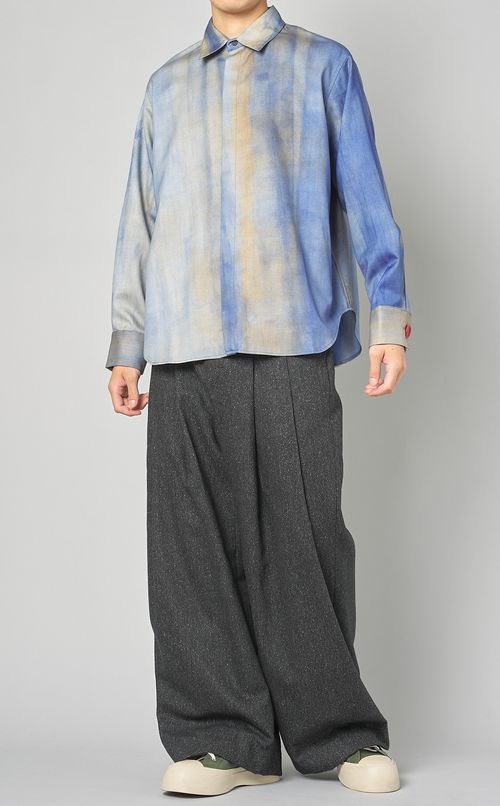 ウールグラデーションシャツ