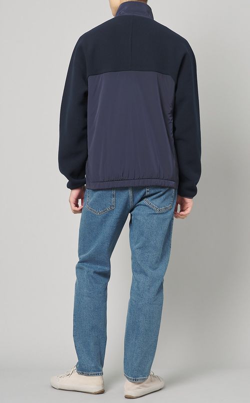 ジップアップコンビフリースブルゾン