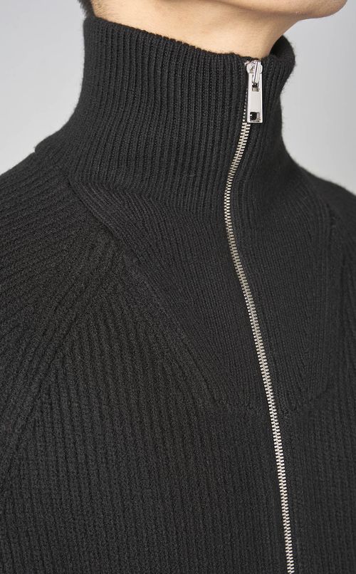 カシミヤフルジップニット