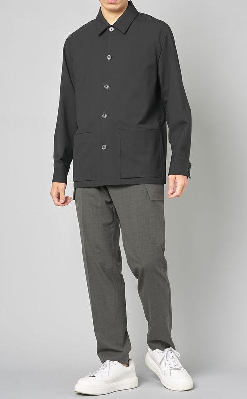 ウールツイルシャツブルゾン