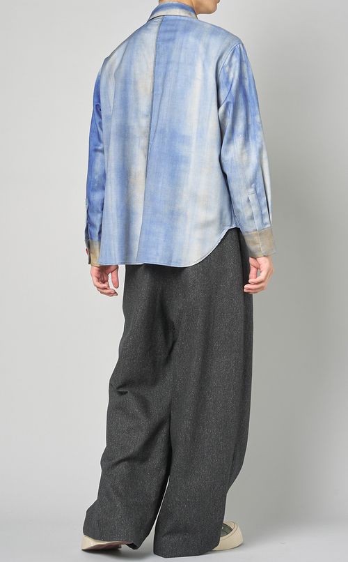 ウールグラデーションシャツ