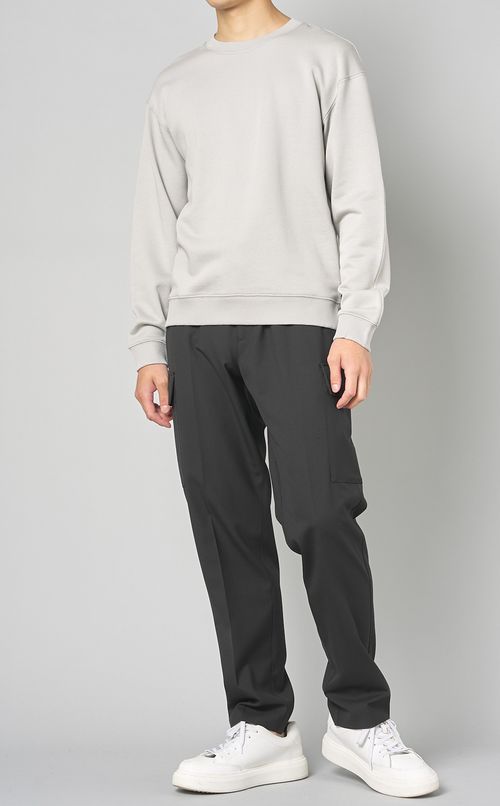 コットン混クルーネックカットソー