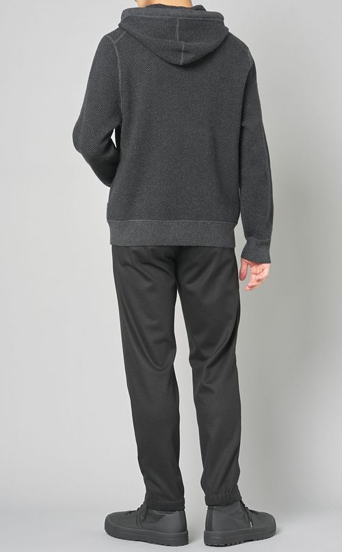 ウールヘリンボーンフーディー