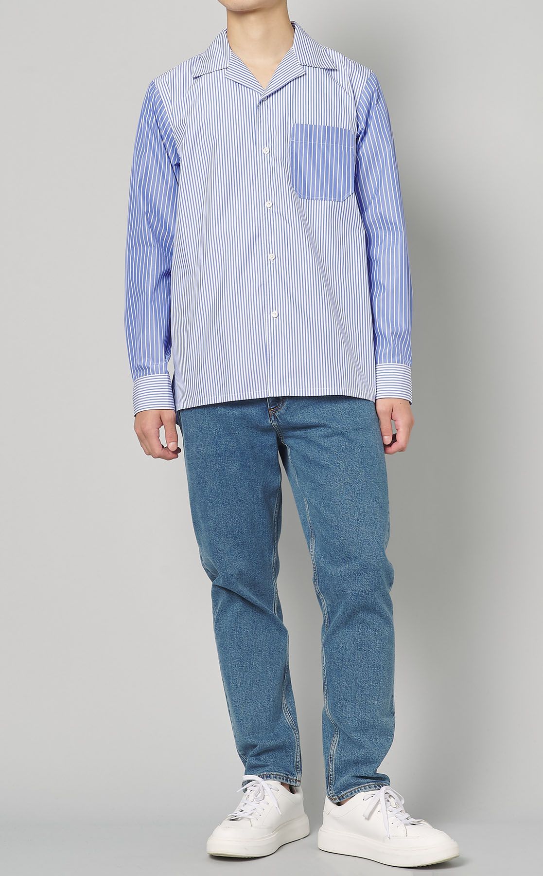 ALMOSTBLACK マルチストライプオーバーシャツ マルチストライプオーバーシャツ Emma Taylor│STYLEDOOR スタイルドア