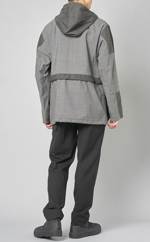 グレンチェックミリタリーコート