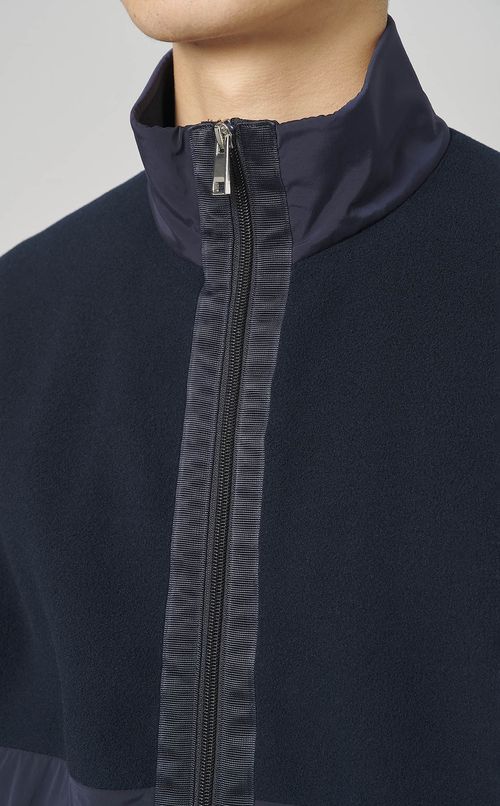 ジップアップコンビフリースブルゾン