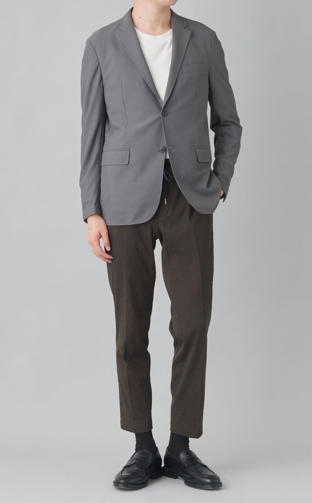 ポリエステルリンクルパンツ