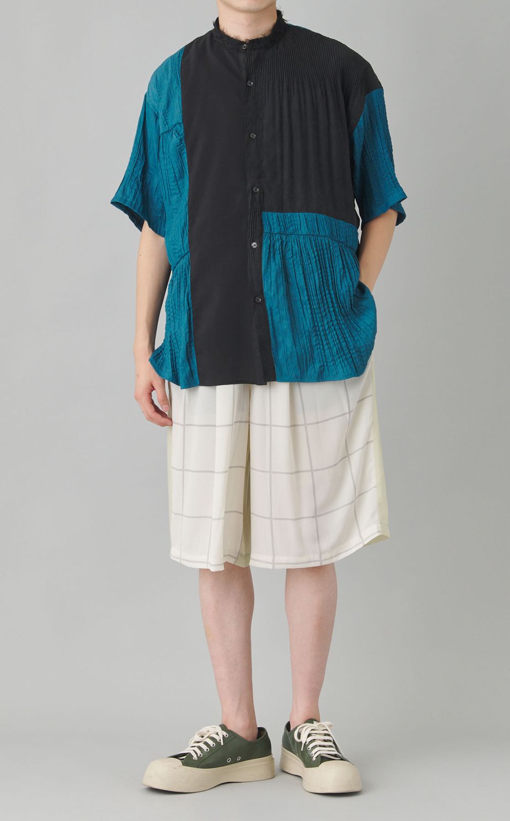 【reADdress】リメイクスタンドカラーシャツ