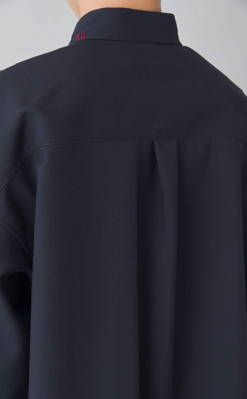 バイカラートロピカルウールシャツ