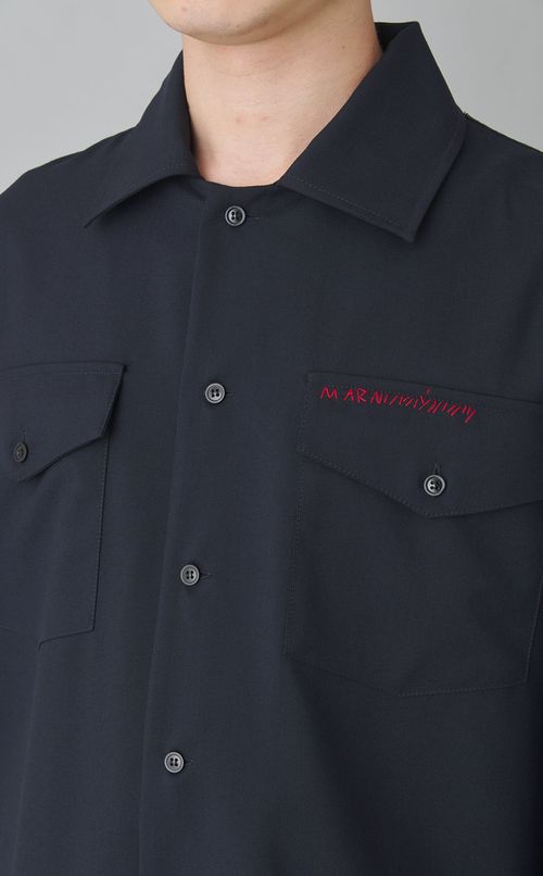 ダブルポケットトロピカルウールシャツ