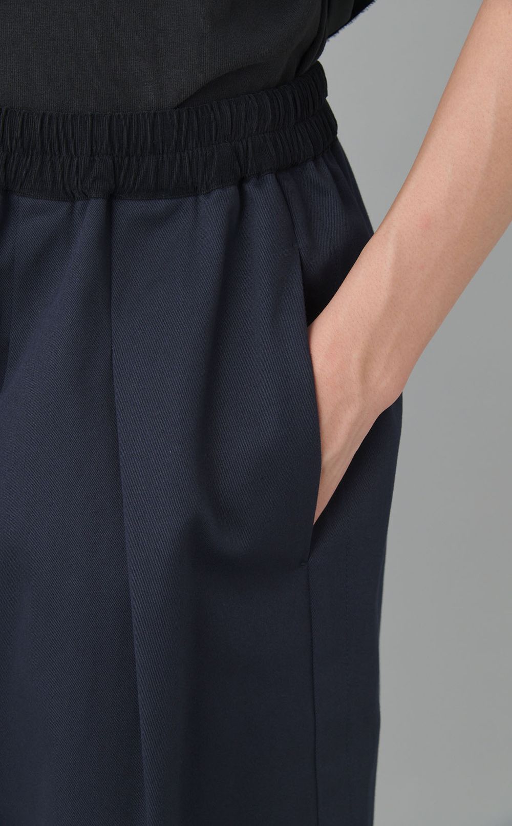 コットンタックワイドイージーパンツ