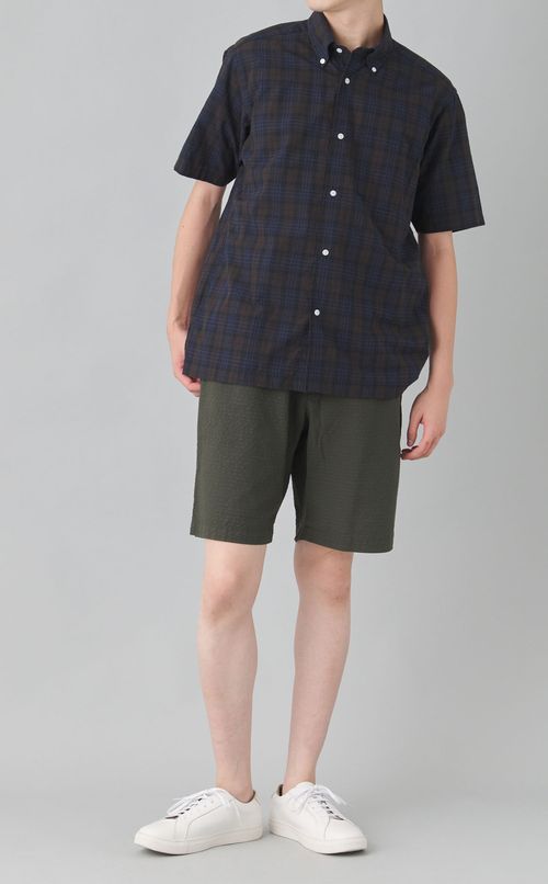 ショートスリーブサッカーチェックシャツ