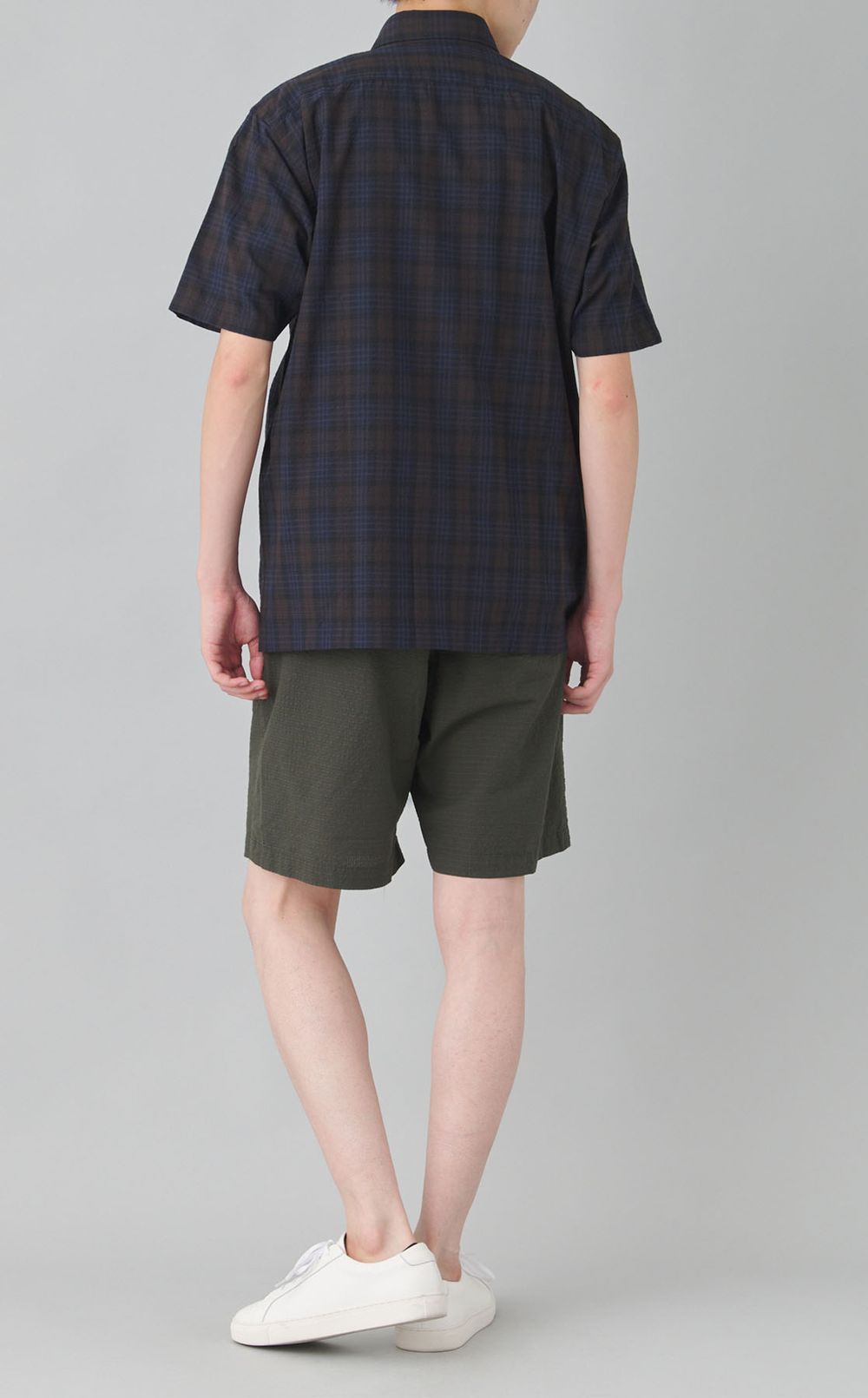 ショートスリーブサッカーチェックシャツ