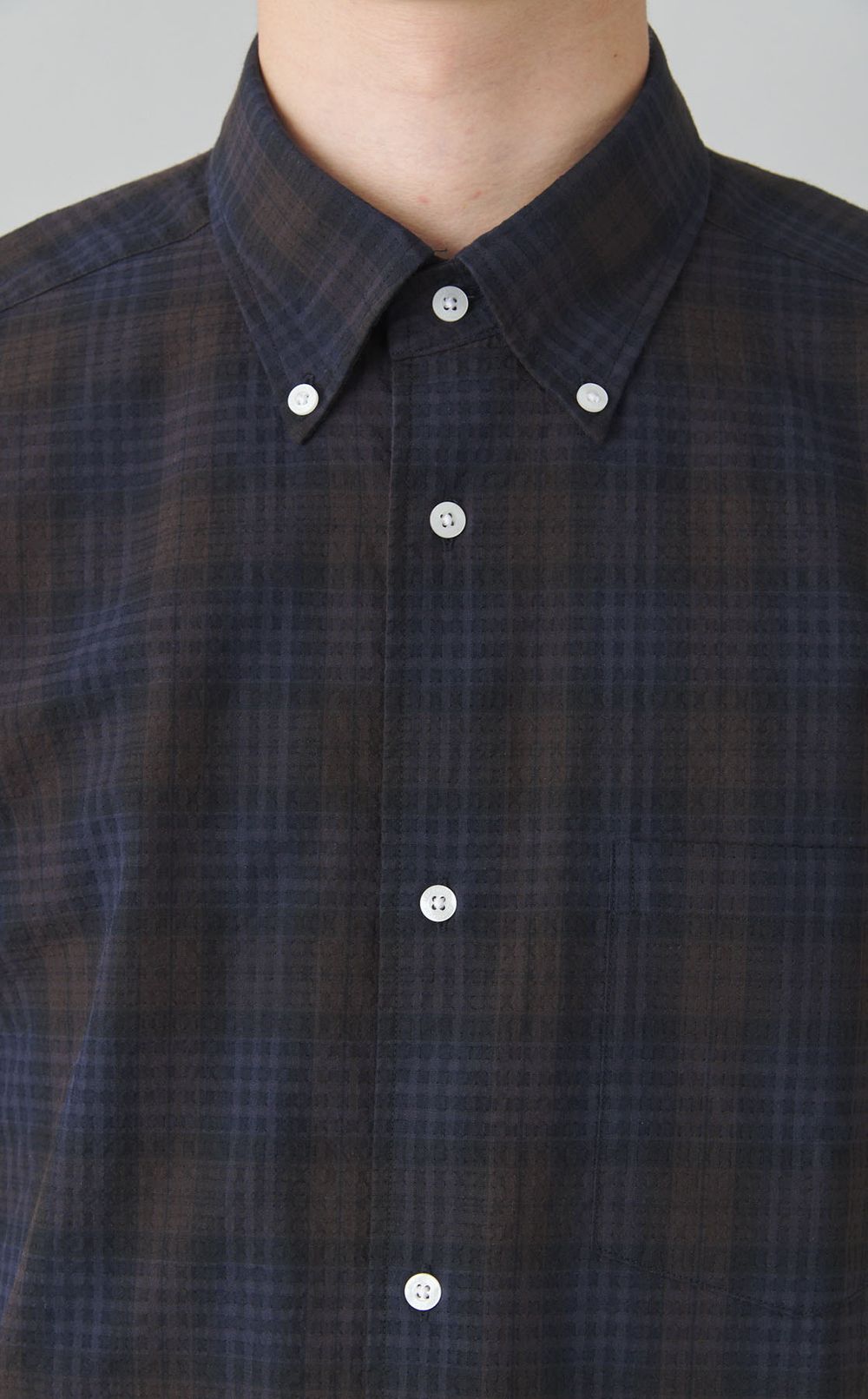 ショートスリーブサッカーチェックシャツ