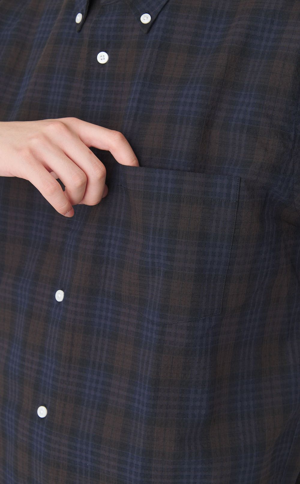 ショートスリーブサッカーチェックシャツ