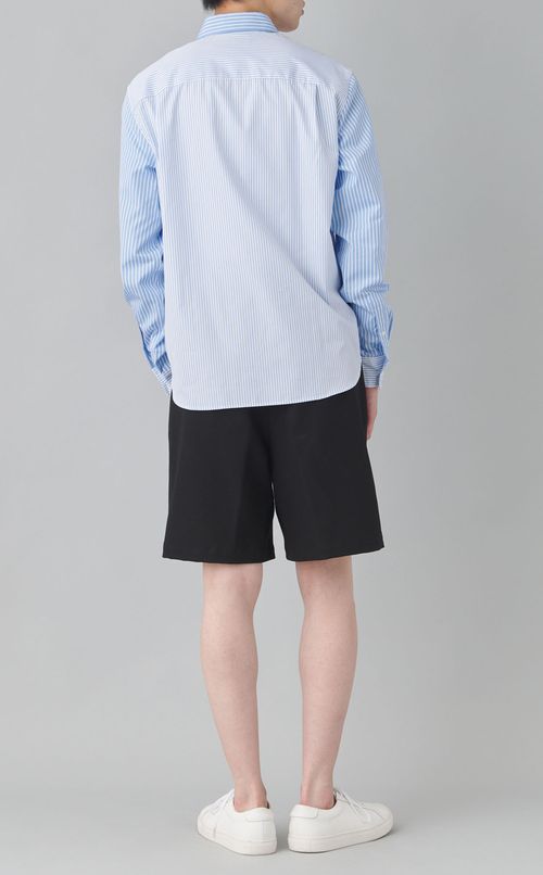 パッチワークストライプシャツ