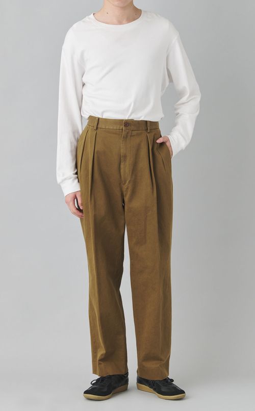 コットン2タックチノパンツ