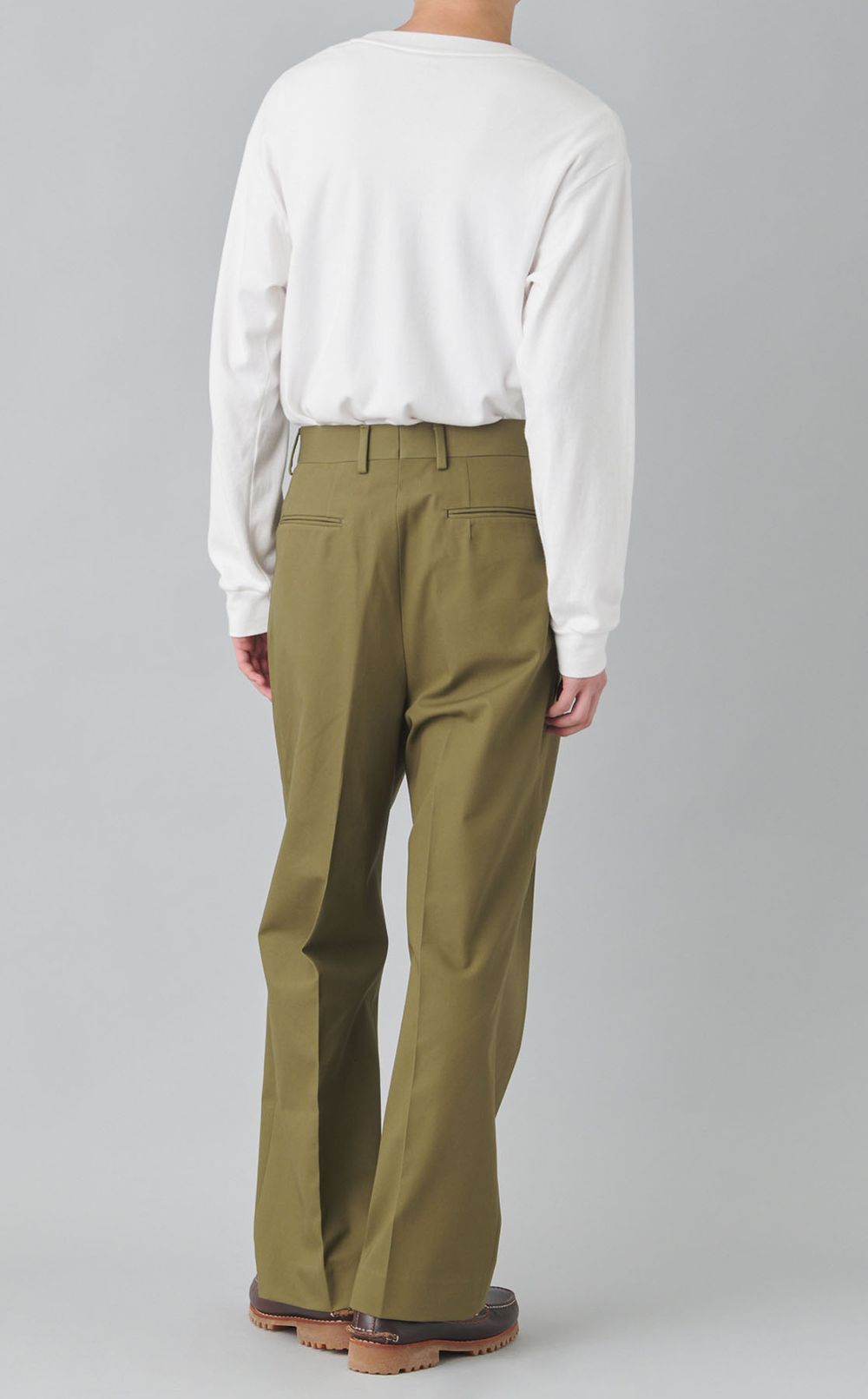 コットンツイル2タックワイドパンツ