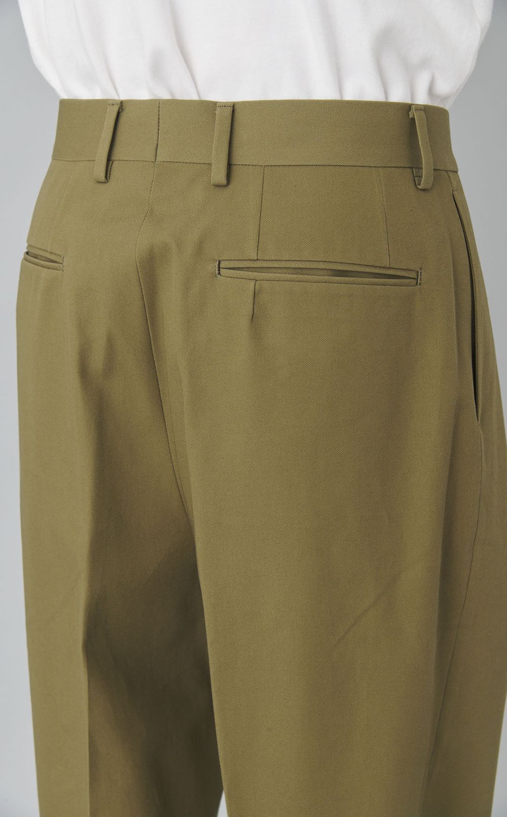 コットンツイル2タックワイドパンツ