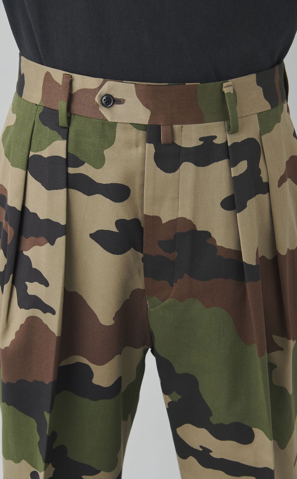 カモフラ2タックワイドパンツ