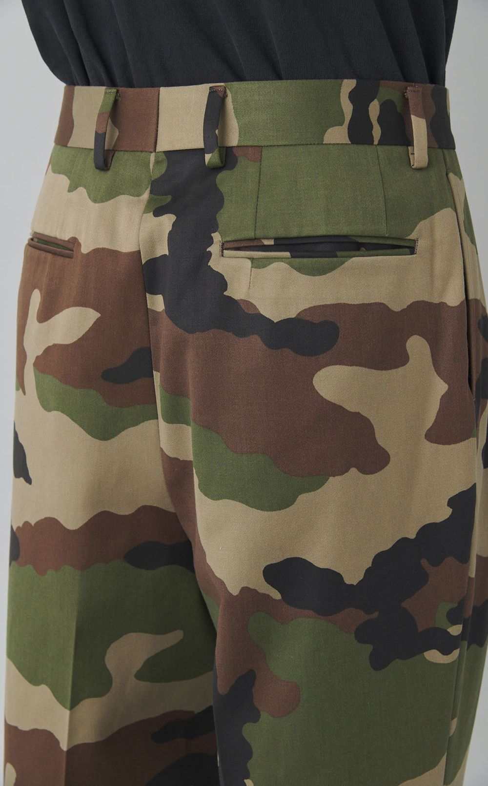 カモフラ2タックワイドパンツ