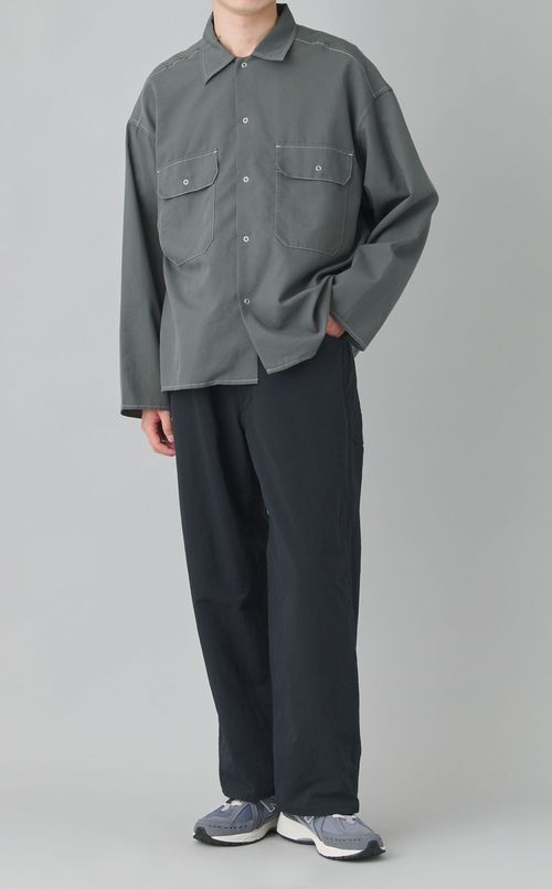 コットンピケワークシャツ