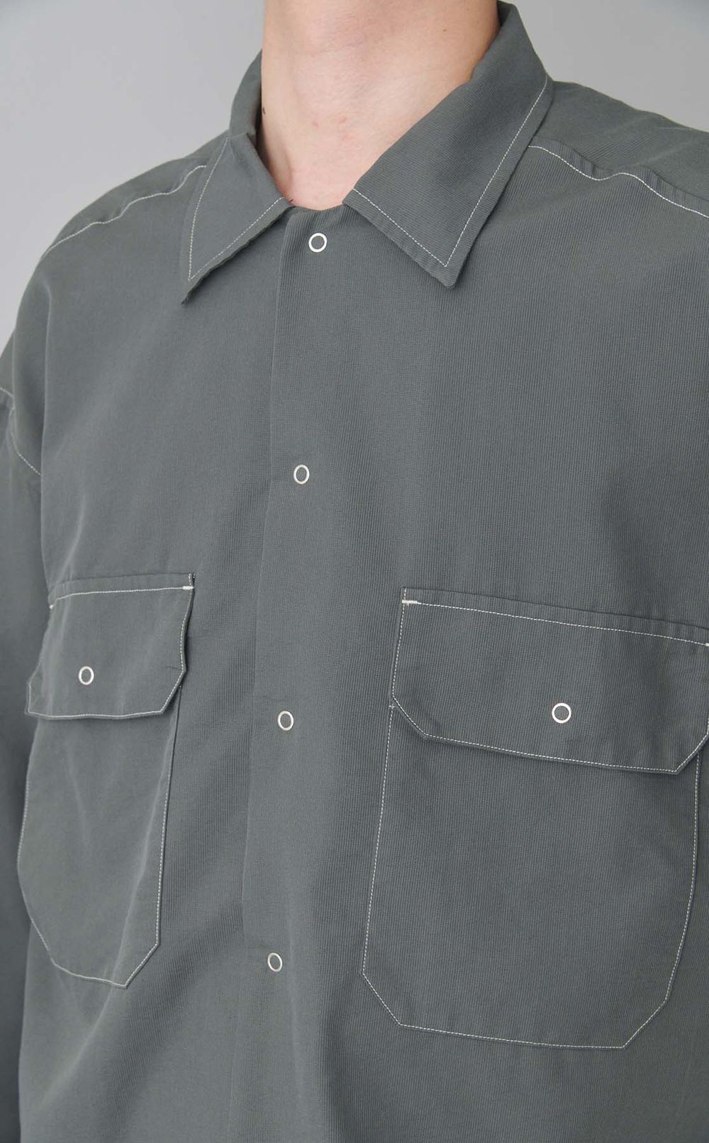 コットンピケワークシャツ