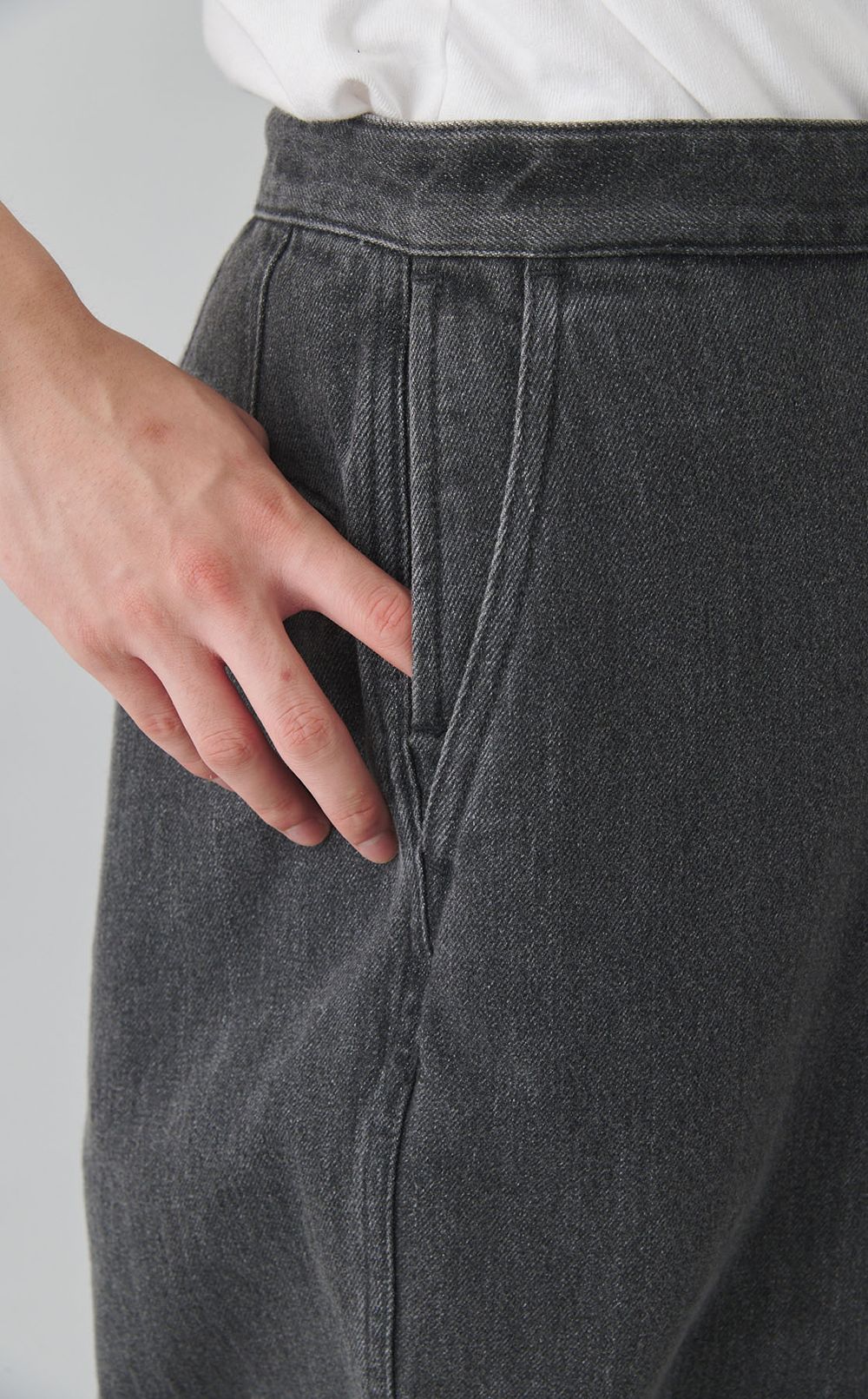 デニムワイドテーパードフィールドパンツ