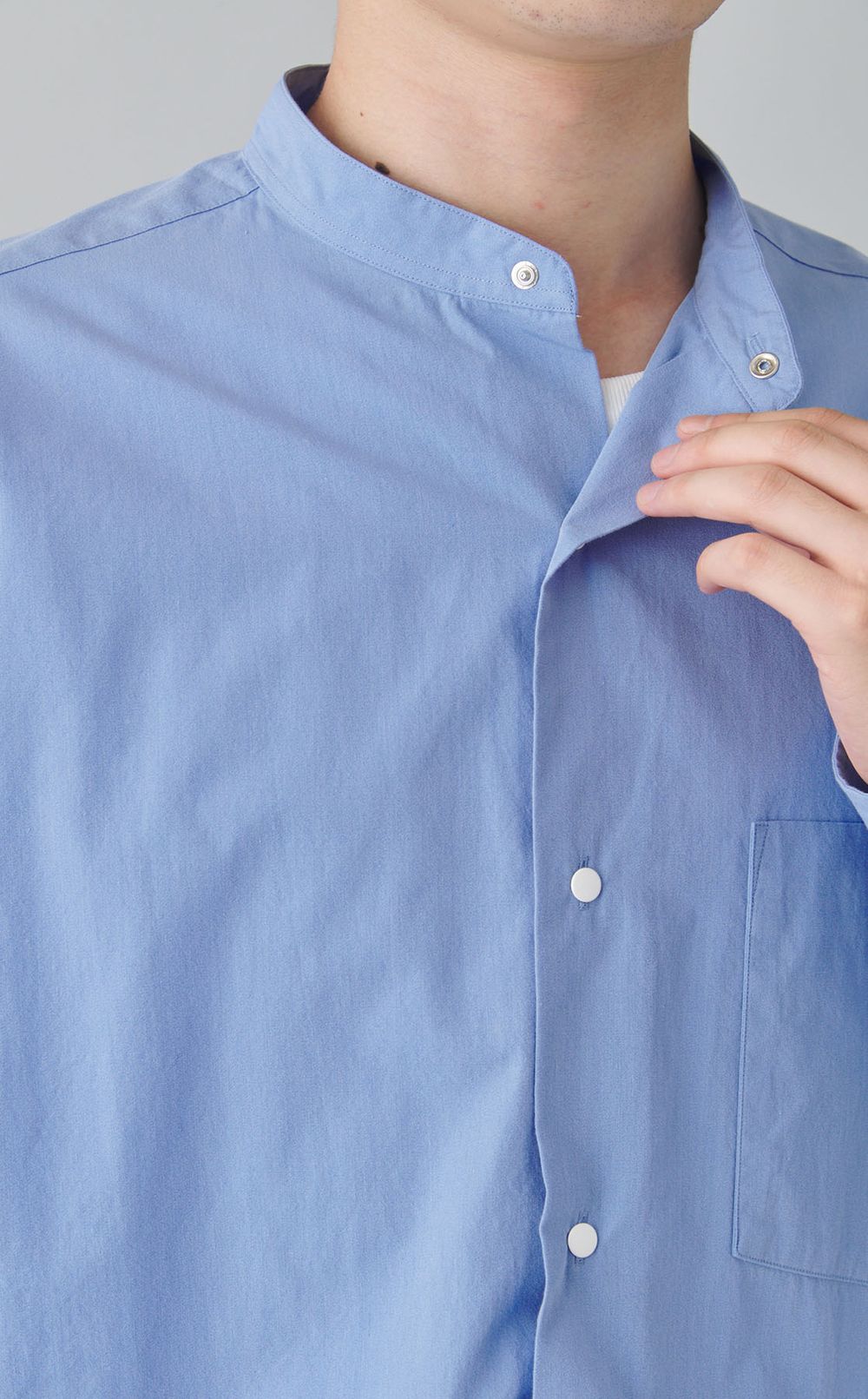 バンドカラーウインドシャツ