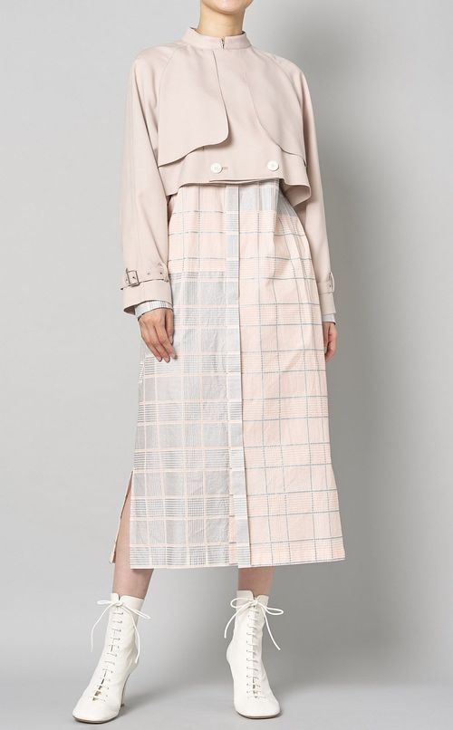 スタンドネックショートトレンチ